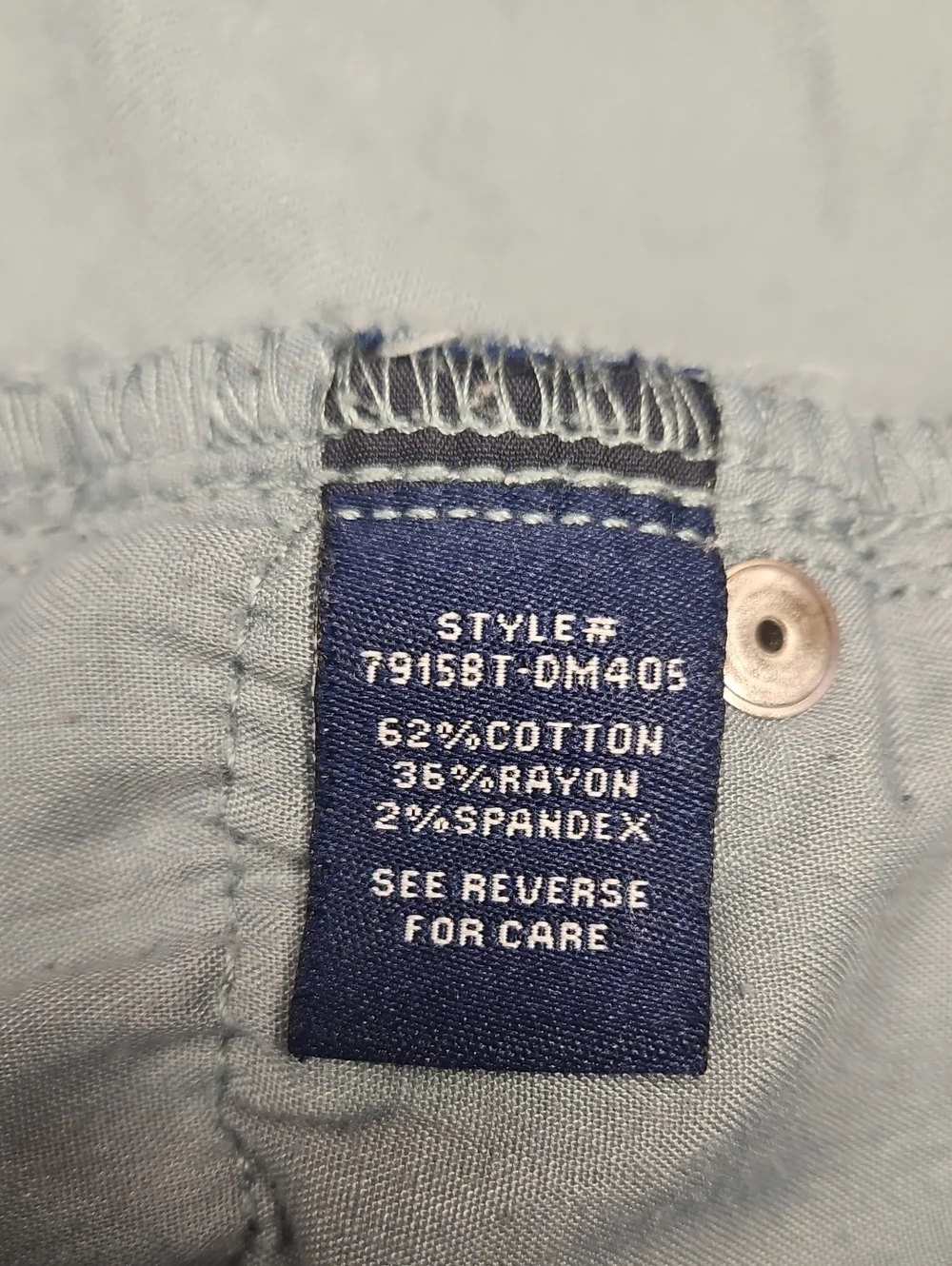 Distressed Cutoff Jean Shorts Button Closure Punk Casual Grunge Teal Juniors 7